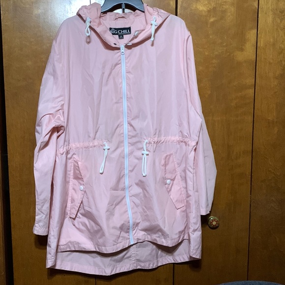 Big Chill Jackets & Blazers - BIG CHILL FREESTYLE- LIGHTWEIGHT , LIGHT PINK RAIN JACKET , 2X